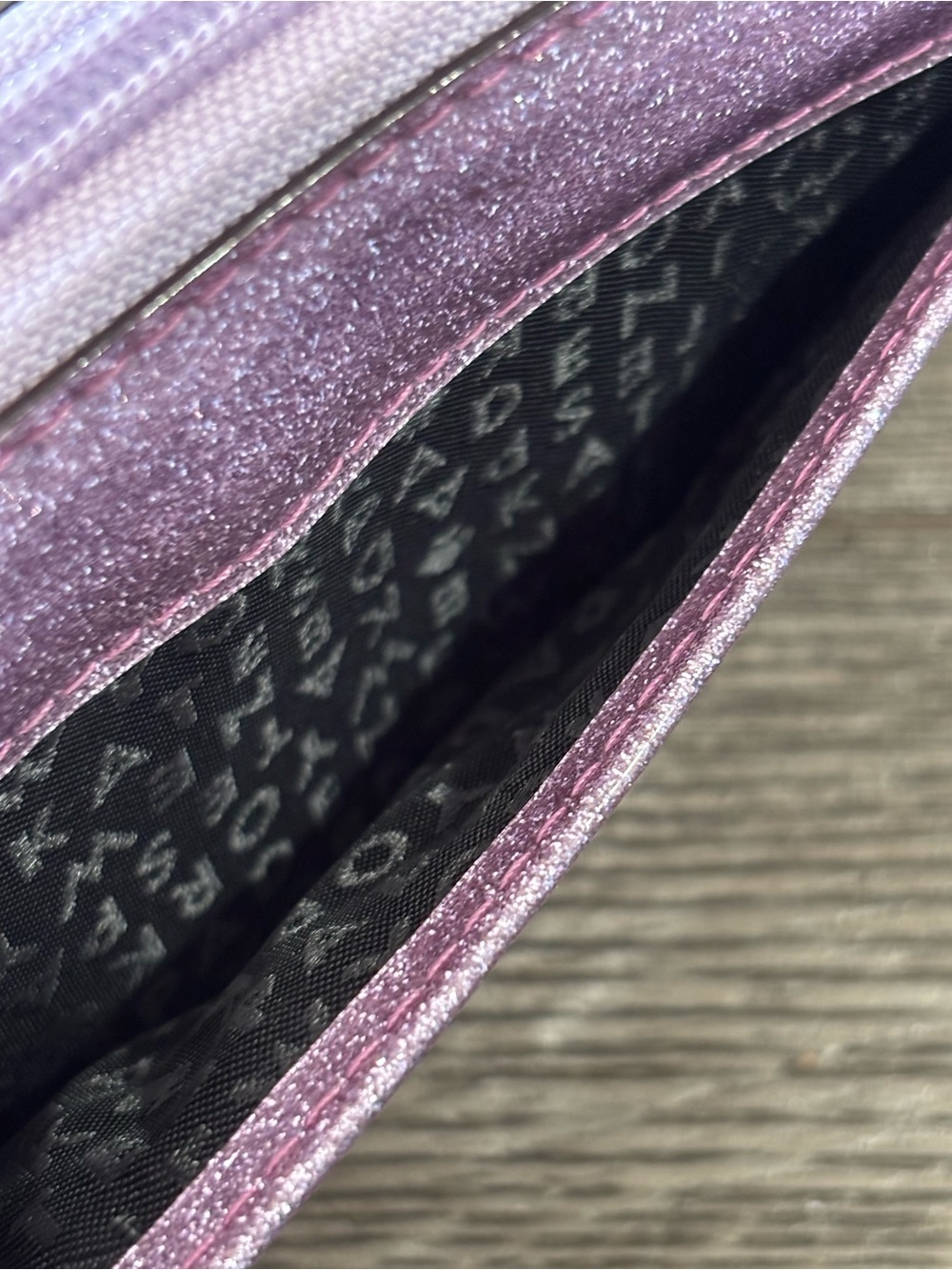 KATE SPADE • Neda Mavis Street Glitter Continental Wallet • Rumraisin Purple - Picture 9 of 15
